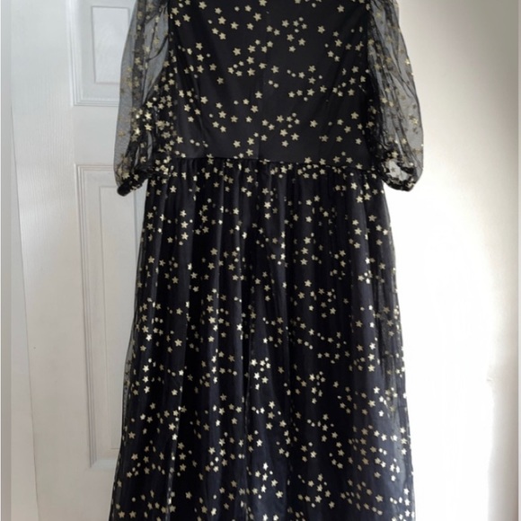 Like New, SHEIN Black with Gold Dress, Size 1XL - Picture 6 of 8